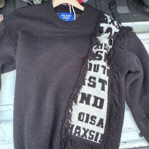 Aelfric Eden Black and White Graphic Crewneck Sweater